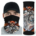 Bikergod Ride Free Biker Tube Skull And Engine Bandana Design 3D Full Printed DH042025TS18