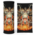 Bikergod Flaming Skull Rider Grim Reaper on Chopper Bandana DH042025TS19