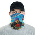 Bikergod Grim Reaper Motorcycle Red Roses And Blue Sky Fantasy Neck Gaiter Bandana DH042025TS23