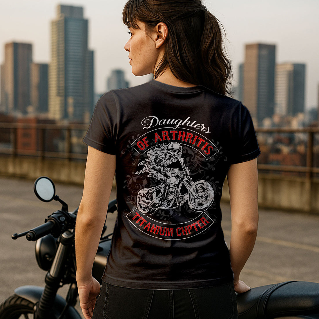 Bikergod Daughter Of ArthritisTitanium Chapter T-Shirt Design 2D Printed HM20052505