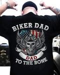 Bikergod Biker Dad Dad To The Bone Motocycle T-Shirt Design 2D Printed HM21052504