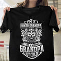 Bikergod Biker Grandpa Like a Normal Grandpa But Cooler Father's Day T-Shirt Design 2D Printed HM21052506