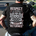 Bikergod Respect for Bikers Cafe Racer Motorcycle T-Shirt Design 2D Printed HM22052504