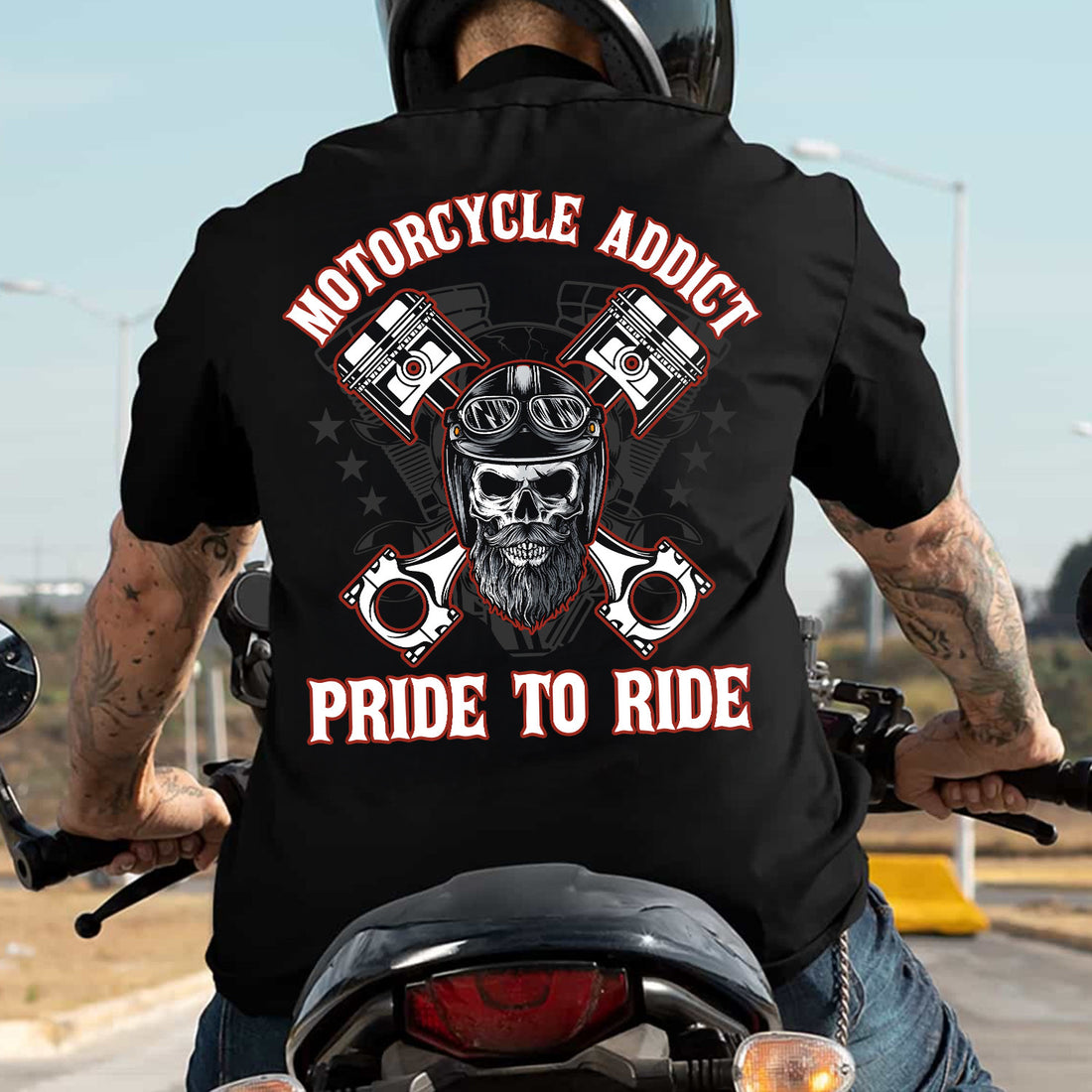 Bikergod Motorcycle Biker Chopper Bobber Motard Motorrad Motorcycle T-Shirt Design 2D Printed HM22052506