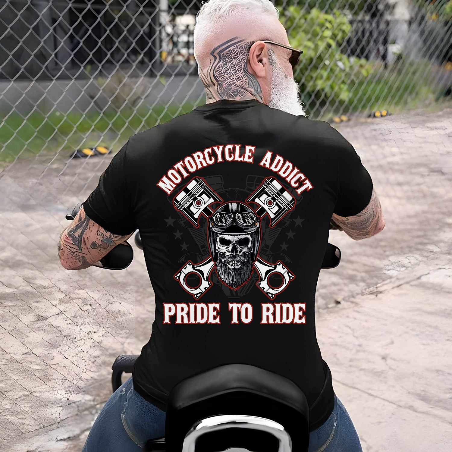 Bikergod Motorcycle Biker Chopper Bobber Motard Motorrad Motorcycle T-Shirt Design 2D Printed HM22052506