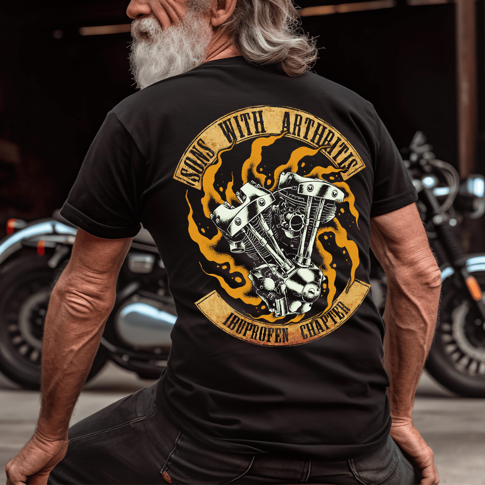 Bikergod Sons Of Arthritis Ibuprofen Chapter T-Shirt Design 2D Printed HM15052502