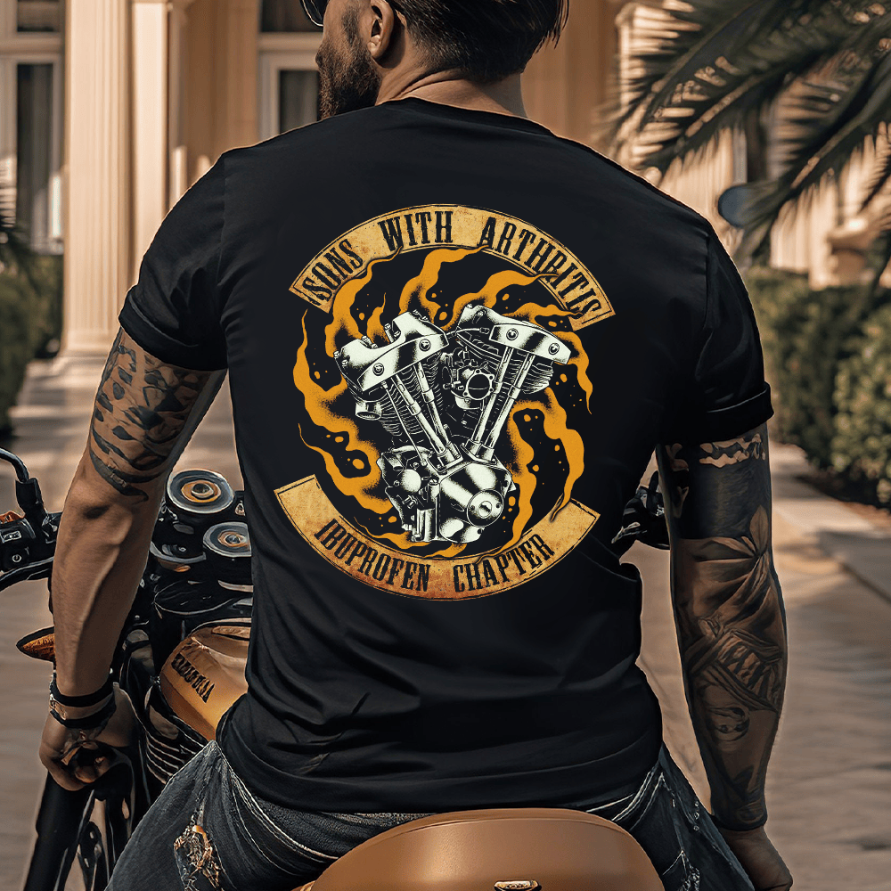 Bikergod Sons Of Arthritis Ibuprofen Chapter T-Shirt Design 2D Printed HM15052502