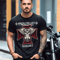 Bikergod Biker For Life Hungary Choppers T Shirt Design 2D Printed HM22052501