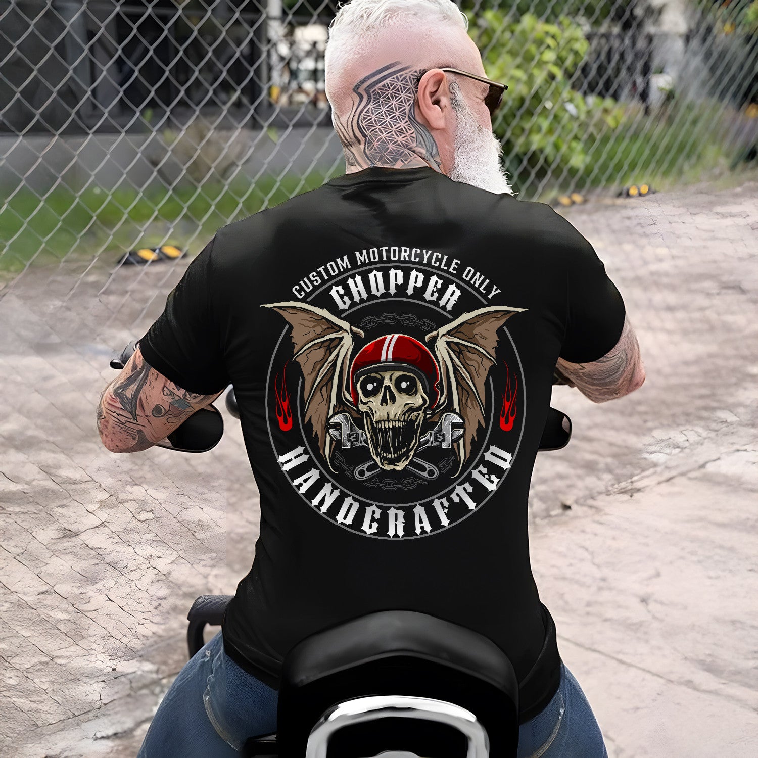 Bikergod Biker Bobber Motard Custom Motorcycle Choppers T Shirt Design 2D Printed HM26052504