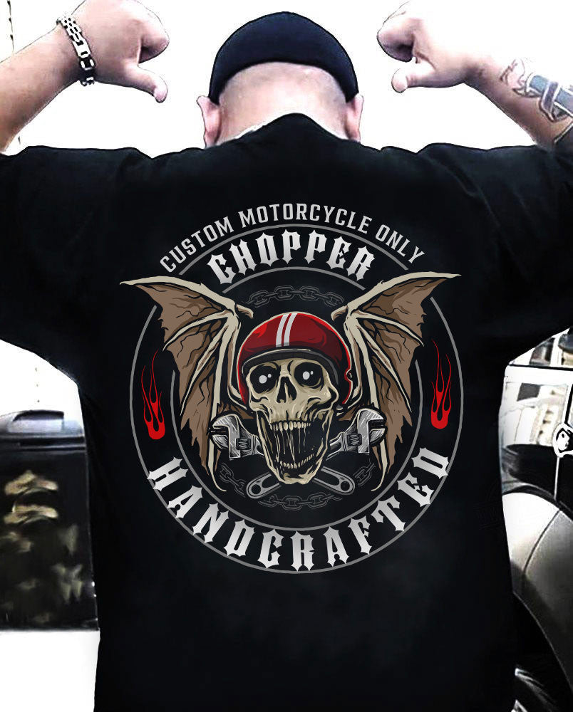 Bikergod Biker Bobber Motard Custom Motorcycle Choppers T Shirt Design 2D Printed HM26052504
