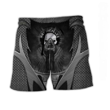 Bikergod Motorcycle Skull Biker Beach Shorts Sizes S - 5XL NALA351H