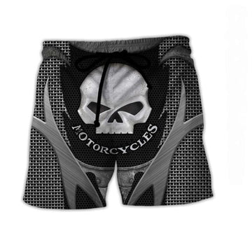 Bikergod Motorcycle Skull Biker Beach Shorts Sizes S - 5XL NALA350H