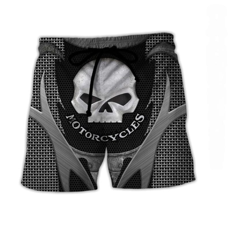 Bikergod Motorcycle Skull Biker Beach Shorts Sizes S - 5XL NALA350H