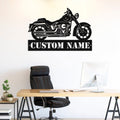 Bikergod Custom Name Motorcycle Metal Sign Wall Art – Personalized Dirt Bike Gift LN030625MS02