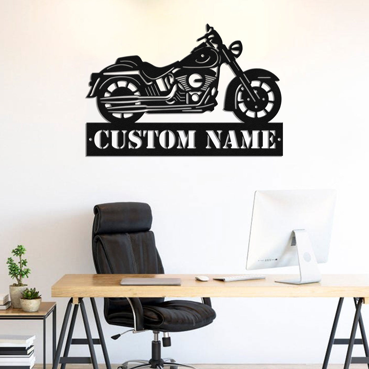 Bikergod Custom Name Motorcycle Metal Sign Wall Art – Personalized Dirt Bike Gift LN030625MS02