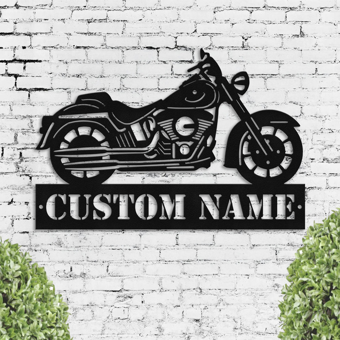 Bikergod Custom Name Motorcycle Metal Sign Wall Art – Personalized Dirt Bike Gift LN030625MS02