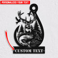 Bikergod Custom Text Deer Hunting And Fishing Metal Sign Wall Art – Hunter Sign Decoration LN030625MS03