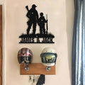 Bikergod Custom Name Dad And Son Hunting Metal Sign – Hunting Lover Sign LN030625MS05