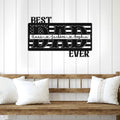 Bikergod Custom Name Best Dad Ever Metal Sign – Personalized Man Cave Decor LN030625MS06