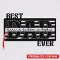 Bikergod Custom Name Best Dad Ever Metal Sign – Personalized Man Cave Decor LN030625MS06