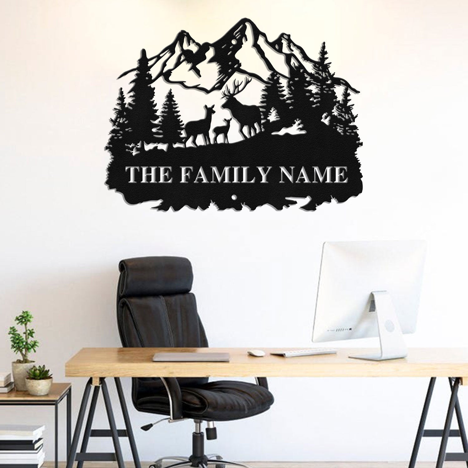 Bikergod Custom Name Deer Metal Sign – Outdoor Metal - Deer Hunter Gift LN030625MS08