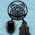 Bikergod Custom Name Motorcycle Helmet Holder Metal Sign Men Gift DH042025TS43