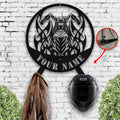 Bikergod Custom Name Motorcycle Helmet Holder Metal Sign Men Gift DH042025TS43