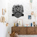 Bikergod Custom Name Motorcycle Helmet Holder Metal Sign Men Gift DH042025TS44
