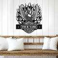 Bikergod Custom Name Motorcycle Helmet Holder Metal Sign Men Gift DH042025TS44