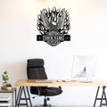Bikergod Custom Name Motorcycle Helmet Holder Metal Sign Men Gift DH042025TS44