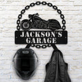 Bikergod Custom Name Motorcycle Helmet Holder Metal Sign Men Gift DH042025TS46