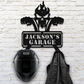 Bikergod Custom Name Motorcycle Helmet Holder Metal Sign– Motorcycle Men Gift DH042025TS48