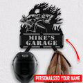 Bikergod Custom Name Motorcycle Helmet Holder Metal Sign Men Gift DH042025TS51