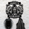 Bikergod Custom Name Motorcycle Helmet Holder Metal Sign Men Gift DH042025TS52