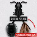 Bikergod Custom Name Motorcycle Helmet Holder Metal Sign Men Gift DH042025TS54