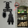 Bikergod Custom Name Motorcycle Helmet Holder Metal Sign Men Gift DH042025TS54