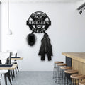 Bikergod Custom Name Motorcycle Helmet Holder Metal Sign Men Gift DH042025TS57