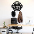 Bikergod Custom Name Motorcycle Helmet Holder Metal Sign Men Gift DH042025TS57
