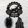 Bikergod Custom Name Motorcycle Helmet Holder Metal Sign Men Gift DH042025TS58