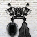 Bikergod Custom Name Motorcycle Helmet Holder Metal Sign Men Gift DH042025TS59