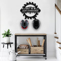 Bikergod Workshop Metal Sign – Biker Metal Helmet Holder - Dad Gift LN090625MS09