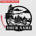 Bikergod Custom Name Motorcycle Helmet Holder Metal Sign Men Gift DH042025TS60