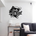 Bikergod Custom Name Motorcycle Helmet Holder Metal Sign Men Gift DH042025TS62