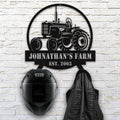 Bikergod Custom Name Farm Barn Helmet Holder Metal Sign– Farmer Gift - Farmhouse Tractor Decor LN090625MS12
