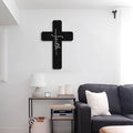 Bikergod Faith Metal Cross Wall Sign Inspirational Christian Decor for Home Living Room or Gift DH042025TS64