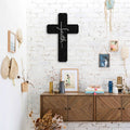 Bikergod Faith Metal Cross Wall Sign Inspirational Christian Decor for Home Living Room or Gift DH042025TS64