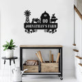 Bikergod Custom Farm Name Sign Personalized Metal Barn and Tractor Wall Decor for Ranch Homestead or Country Home DH042025TS65