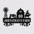 Bikergod Custom Farm Name Sign Personalized Metal Barn and Tractor Wall Decor for Ranch Homestead or Country Home DH042025TS65