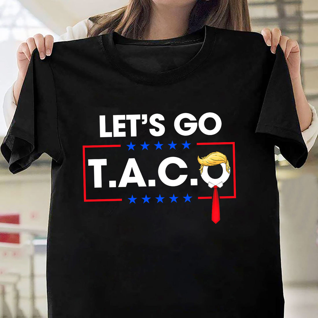 Bikergod Lets Go Taco T-Shirt 2D - Political Humor -Anti MAGA Parody LN120625TS2