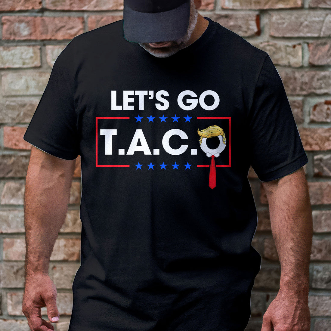 Bikergod Lets Go Taco T-Shirt 2D - Political Humor -Anti MAGA Parody LN120625TS2
